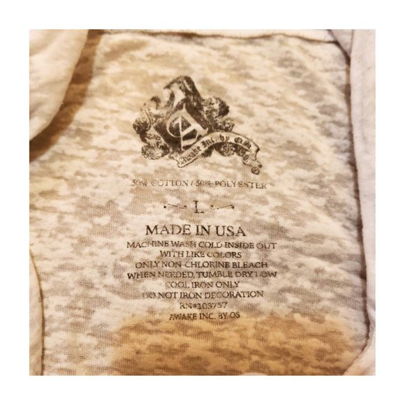 Awake Inc. Graphic Hooded Long Sleeve Top – White – Size L - Picture 12 of 12